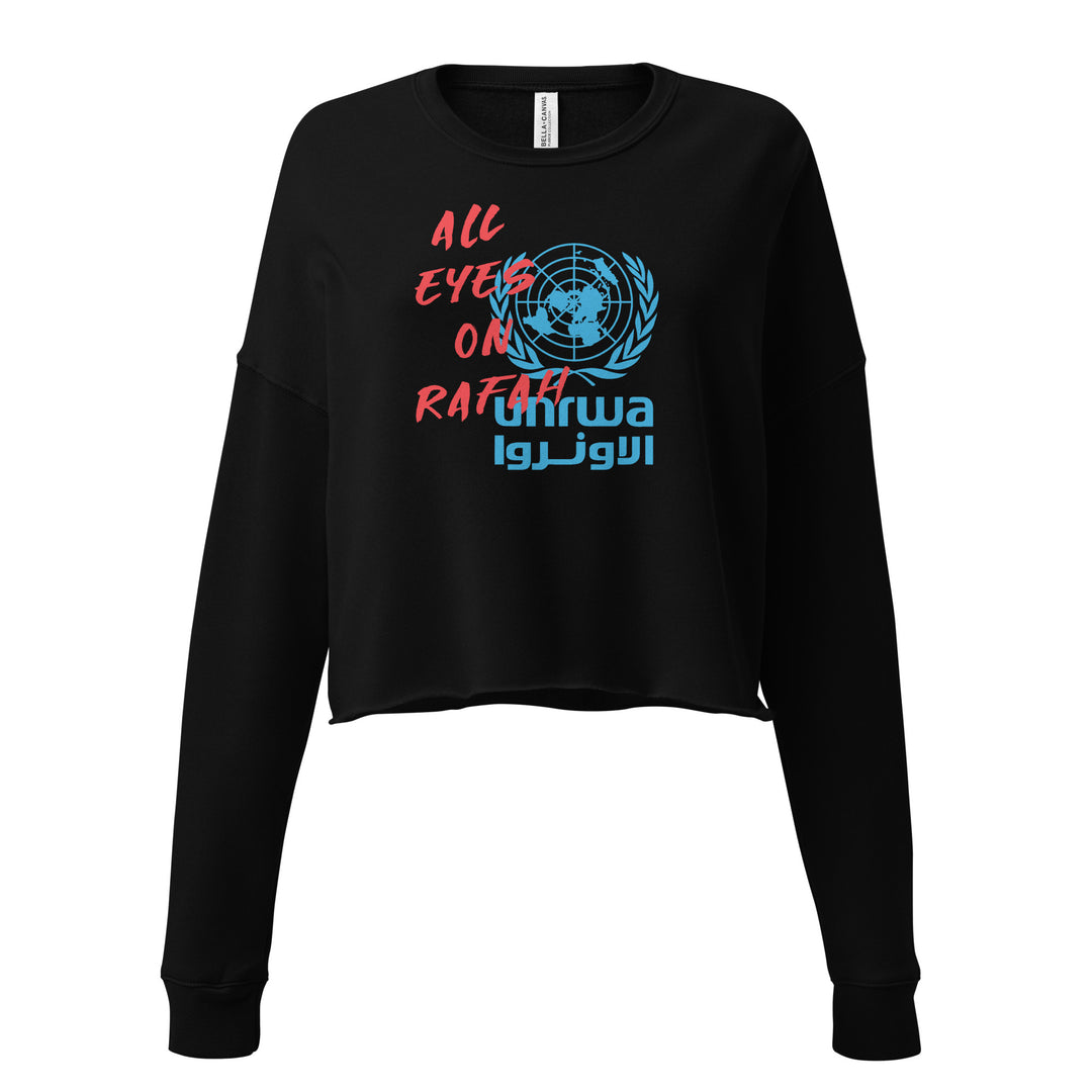 All Eyes on Rafah - Crop Sweatshirt, Womens Cropped Sweatshirt Black