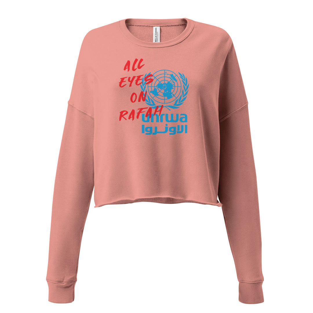 All Eyes on Rafah - Crop Sweatshirt, Womens Cropped Sweatshirt Mauve