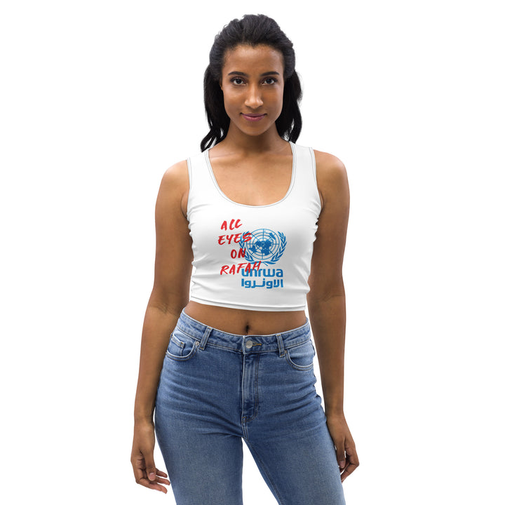 All Eyes on Rafah - Crop Top, White