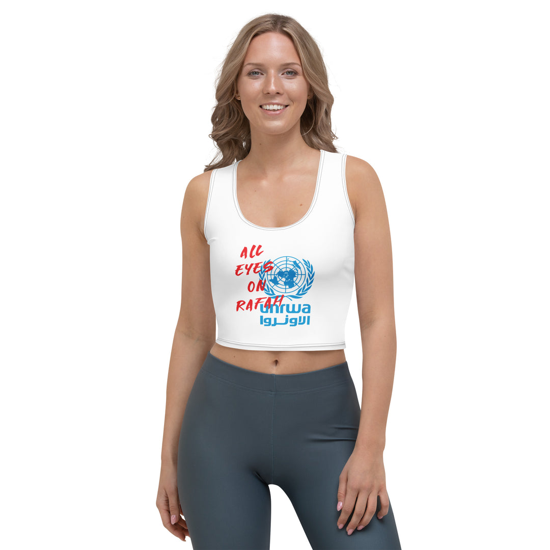 All Eyes on Rafah - Crop Top, White