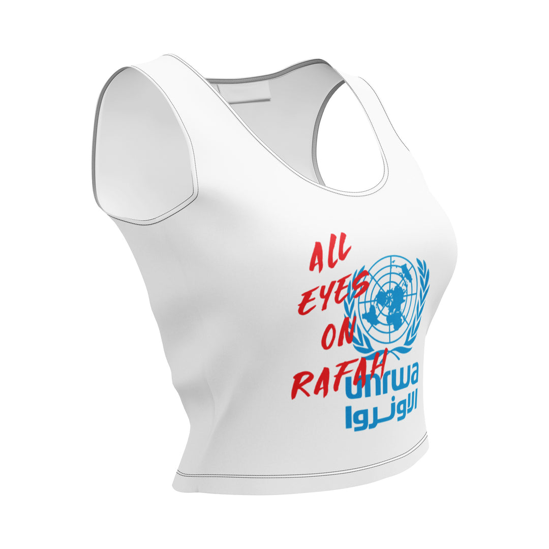 All Eyes on Rafah - Crop Top, White