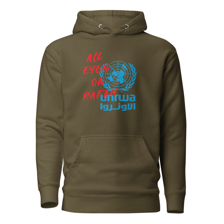 All Eyes on Rafah - Men’s Hoodie, Military Green
