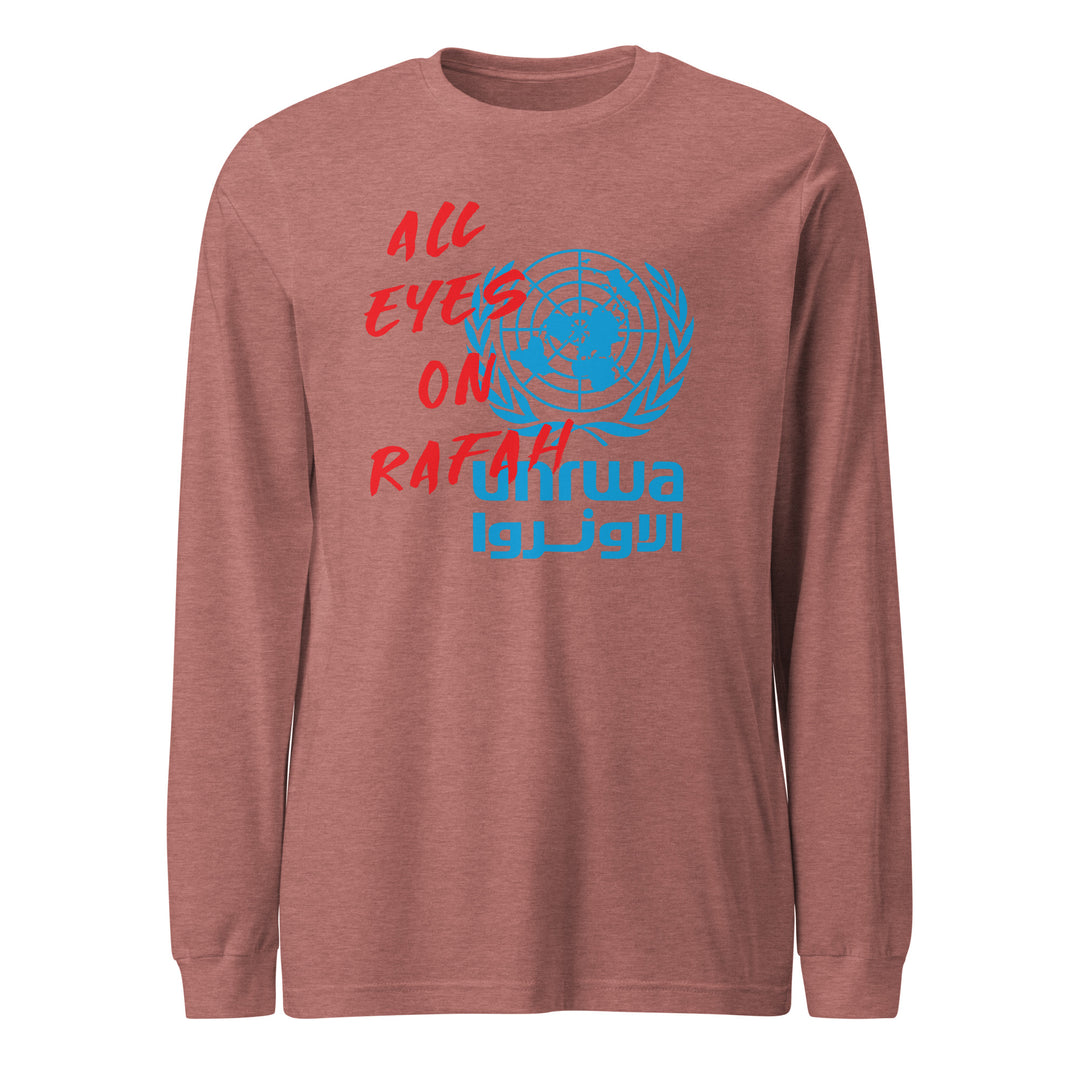 All Eyes on Rafah - Men’s Long Sleeve Shirt, Heather Mauve