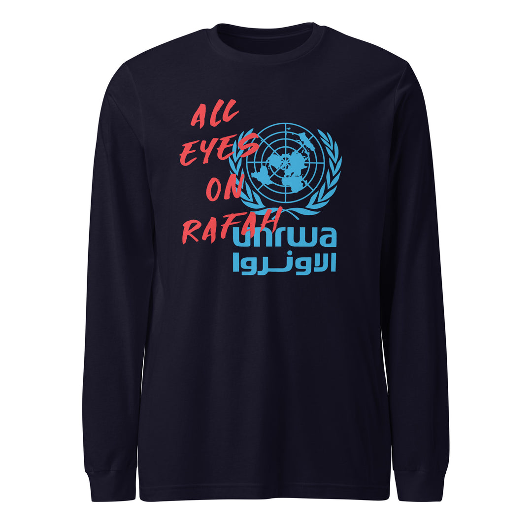 All Eyes on Rafah - Men’s Long Sleeve Shirt, Navy