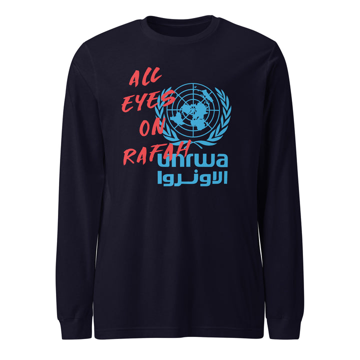 All Eyes on Rafah - Men’s Long Sleeve Shirt, Navy