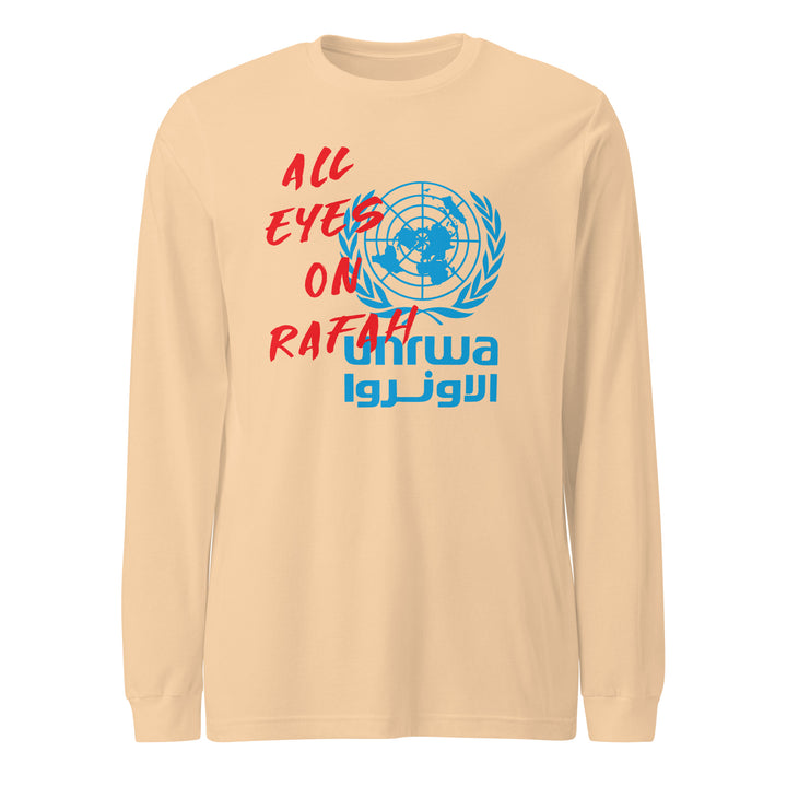 All Eyes on Rafah - Men’s Long Sleeve Shirt, Sand Dune