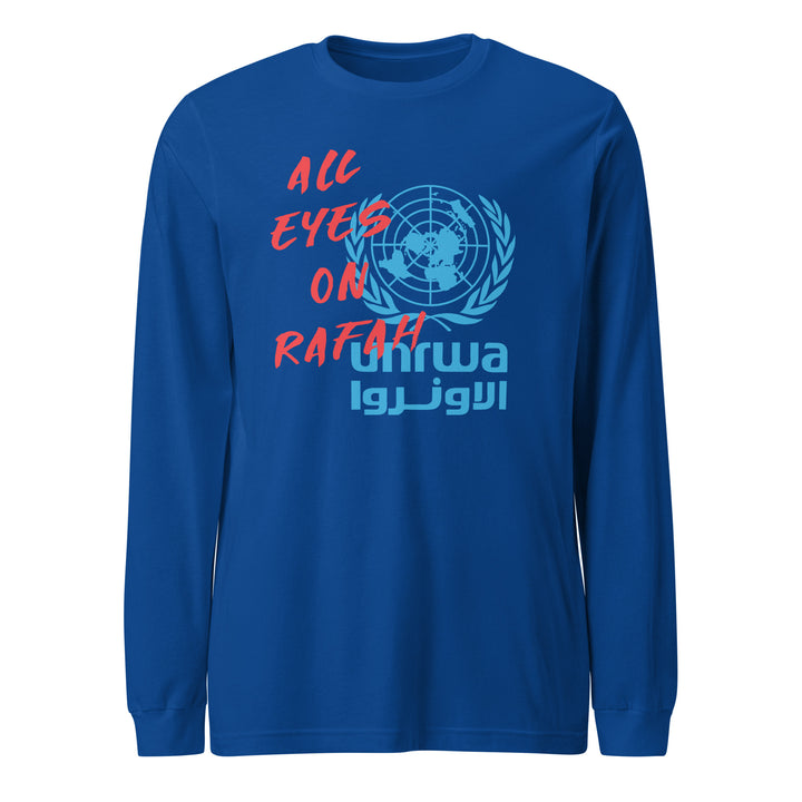 All Eyes on Rafah - Men’s Long Sleeve Shirt, True Royal