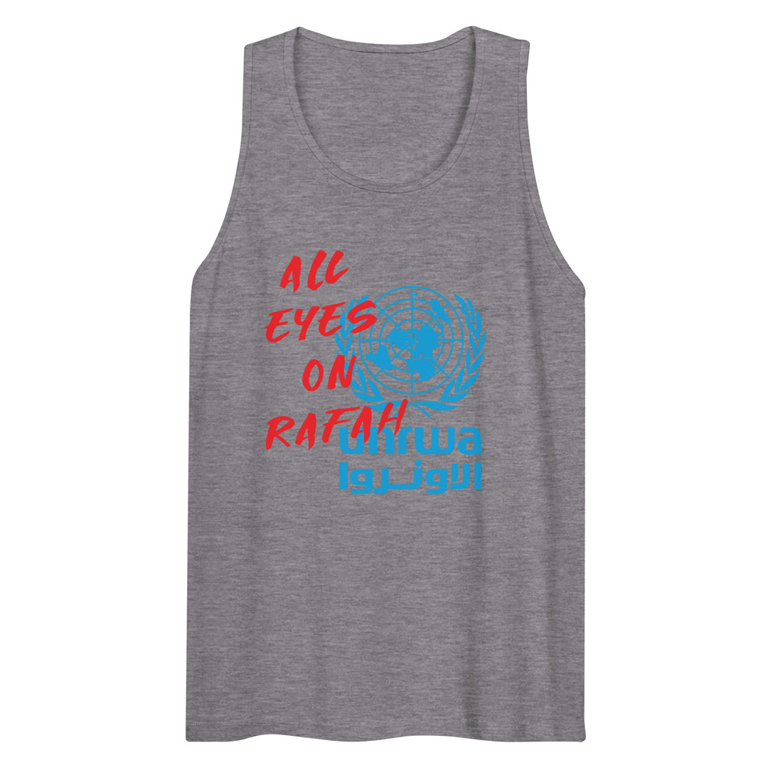 All Eyes on Rafah - Men’s Premium Tank Top, Mens Premium Tank Top Athletic Heather