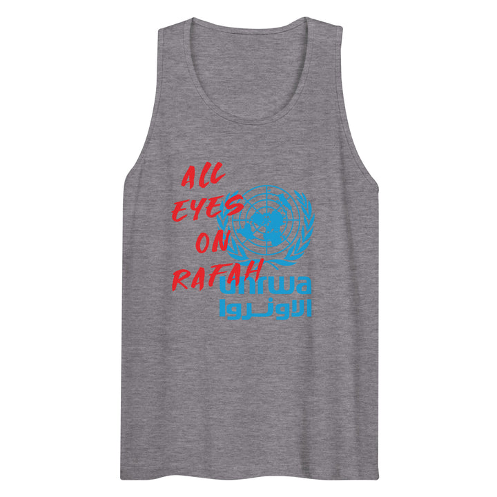 All Eyes on Rafah - Men’s Premium Tank Top, Mens Premium Tank Top Athletic Heather