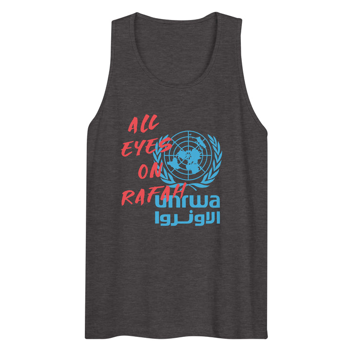 All Eyes on Rafah - Men’s Premium Tank Top, Mens Premium Tank Top Charcoal Heather