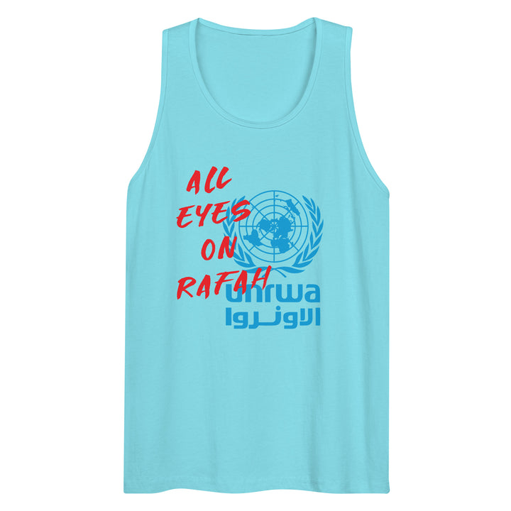 All Eyes on Rafah - Men’s Premium Tank Top, Mens Premium Tank Top Pacific Blue