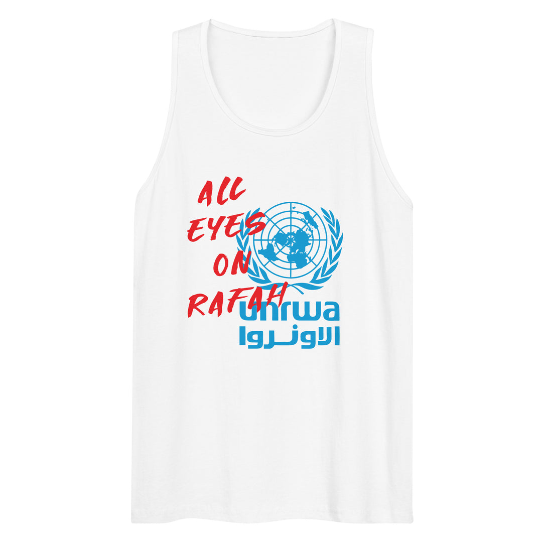 All Eyes on Rafah - Men’s Premium Tank Top, Mens Premium Tank Top White