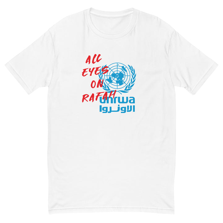 All Eyes on Rafah - Short Sleeve T-Shirt, Mens Fitted T Shirt White