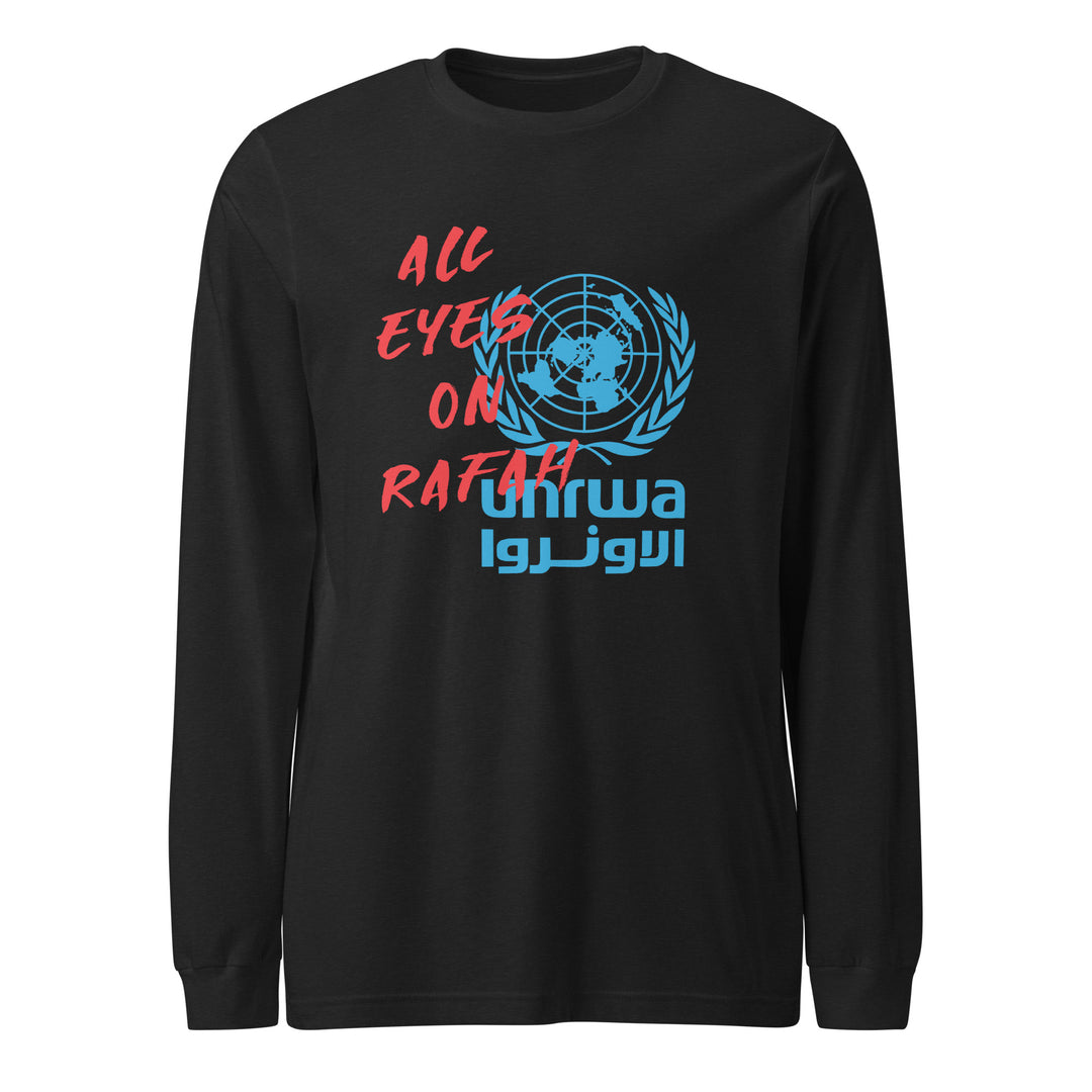 All Eyes on Rafah - Women’s Long Sleeve Tee, Black Heather