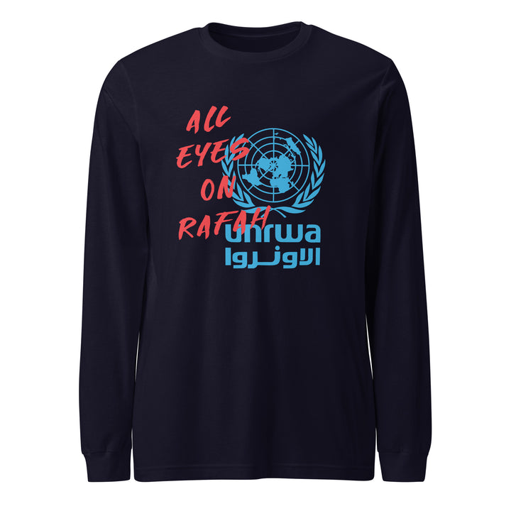 All Eyes on Rafah - Women’s Long Sleeve Tee, Navy