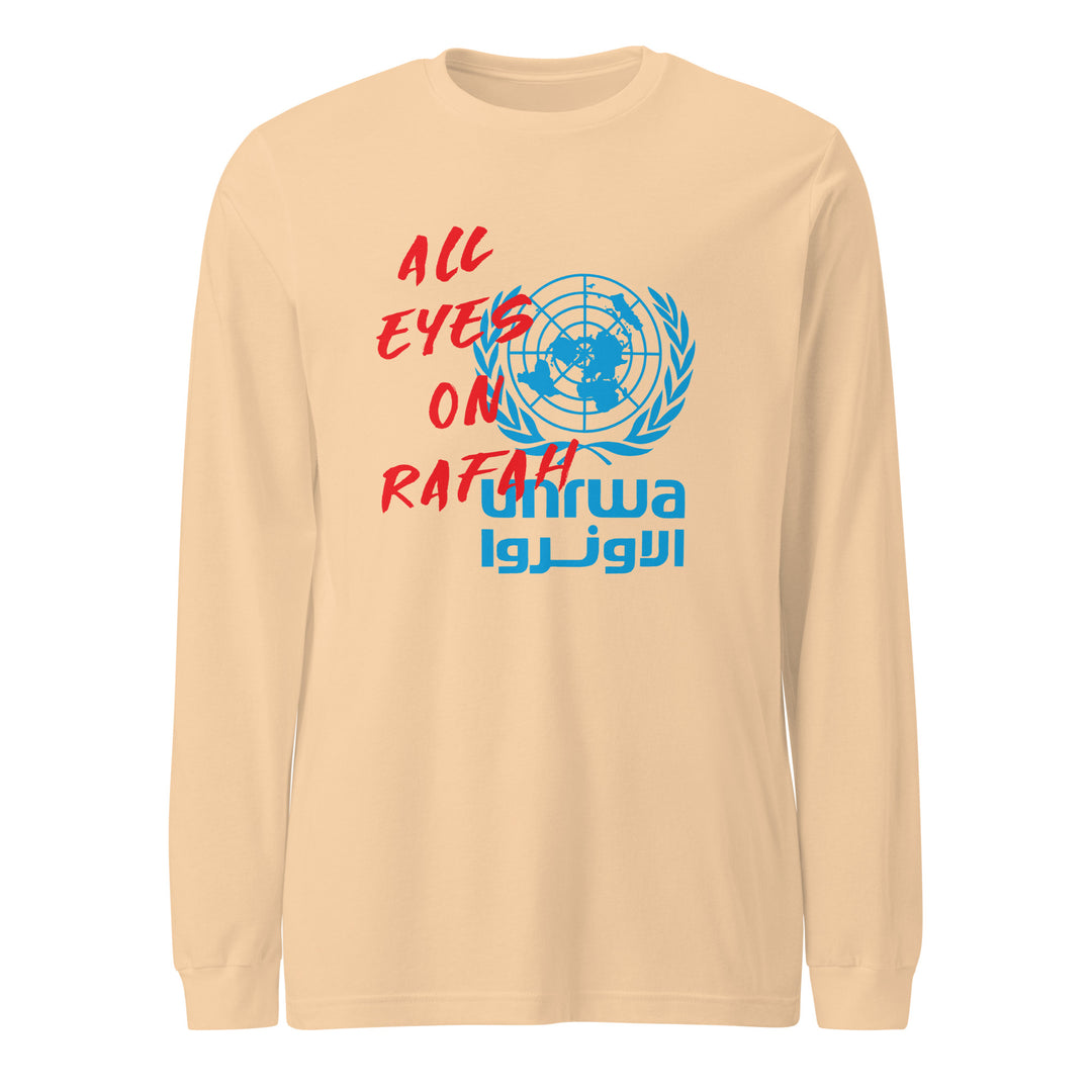 All Eyes on Rafah - Women’s Long Sleeve Tee, Sand Dune