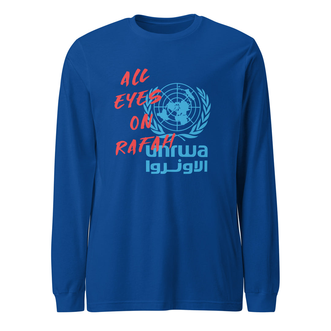 All Eyes on Rafah - Women’s Long Sleeve Tee, True Royal