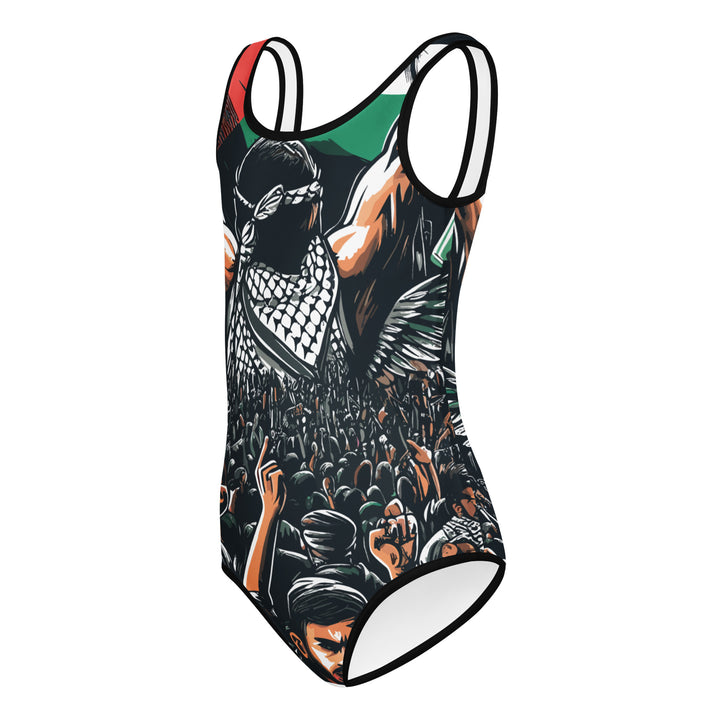Art by Moh - All-Over Print Kids Swimsuit, Swimsuit White