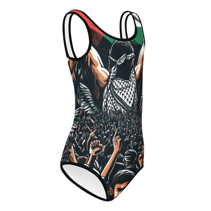 Art by Moh - All-Over Print Kids Swimsuit, Swimsuit White