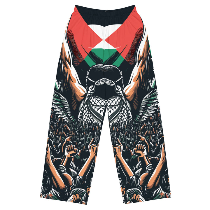 Art by Moh - All-Over Print Men’s Wide-Leg Pants, Wide Leg Pants White