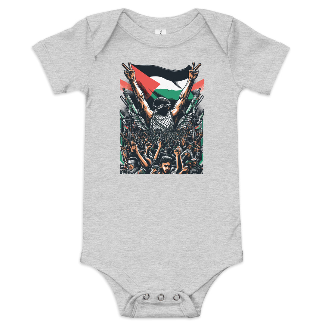 Art by Moh - Baby Short Sleeve One Piece, Heather