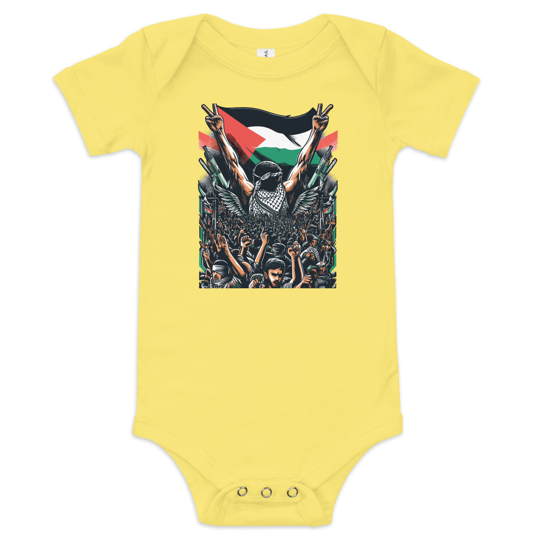 Art by Moh - Baby Short Sleeve One Piece, Yellow