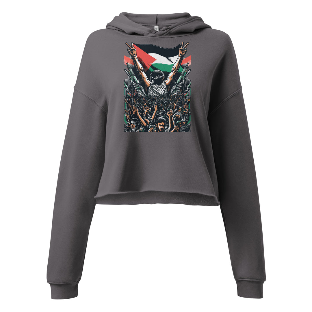 Art by Moh - Crop Hoodie, Womens Cropped Hoodie Storm