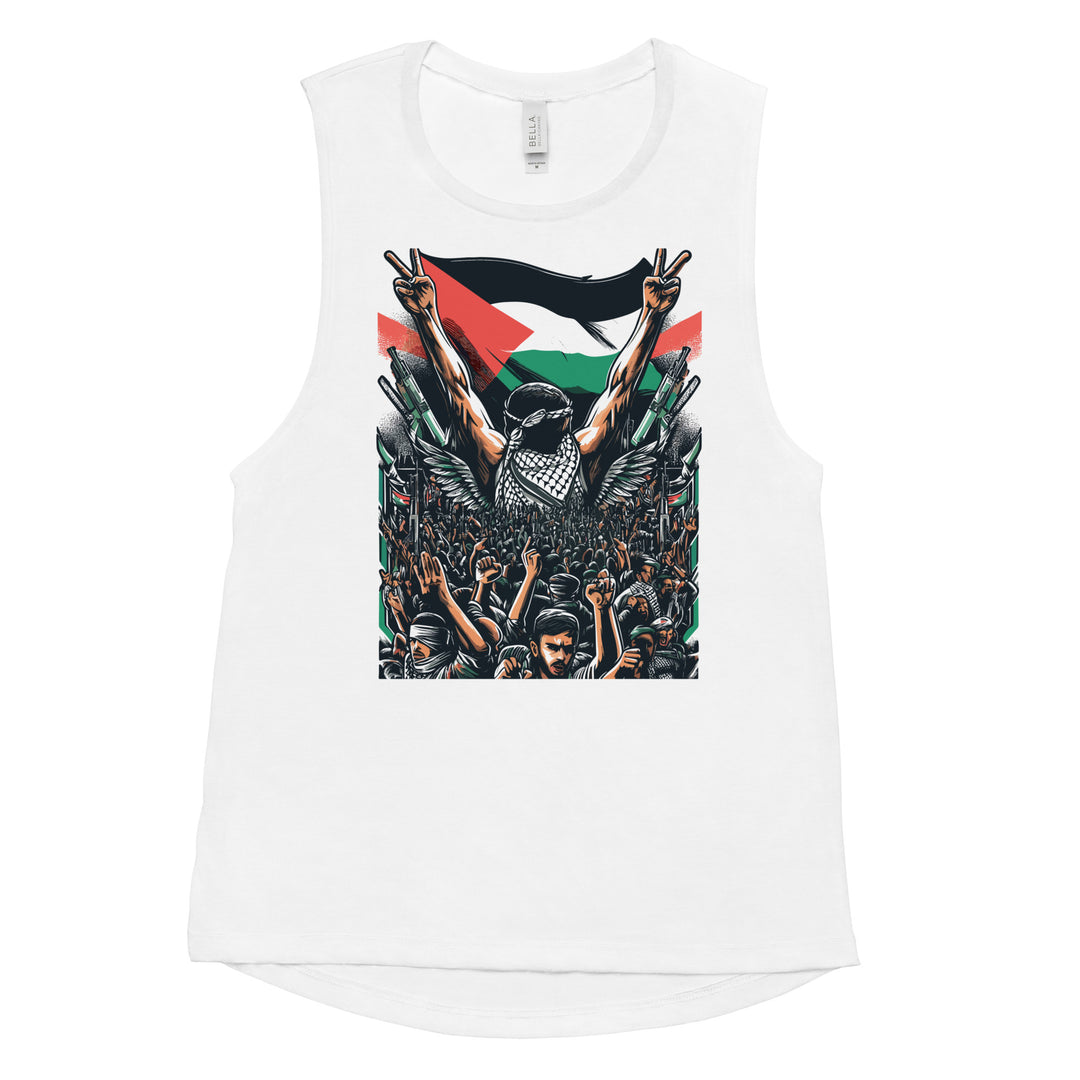 Art by Moh - Ladies’ Muscle Tank, Womens Muscle Tank White
