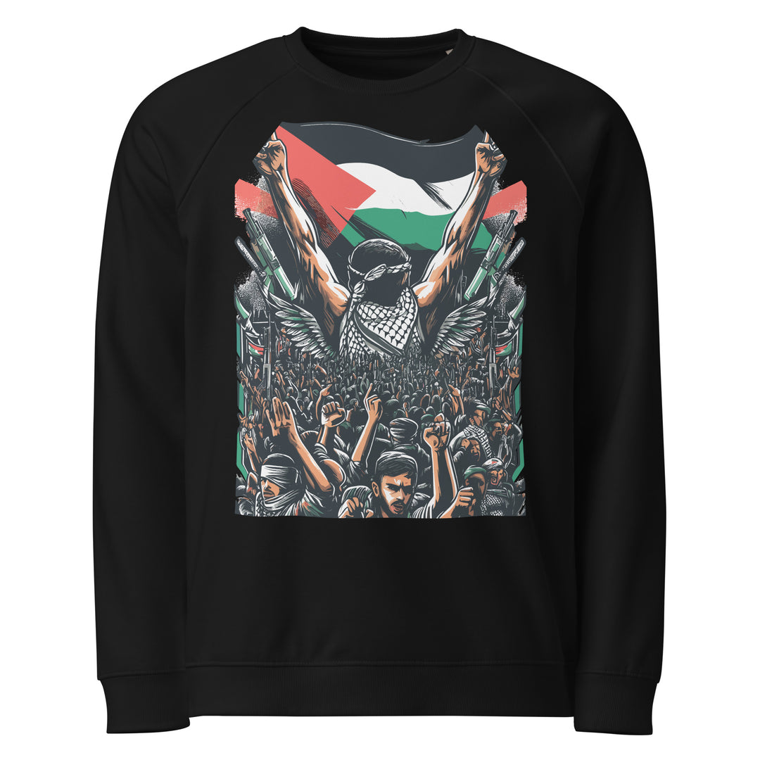 Art by Moh - Men’s Organic Raglan Sweatshirt, Black