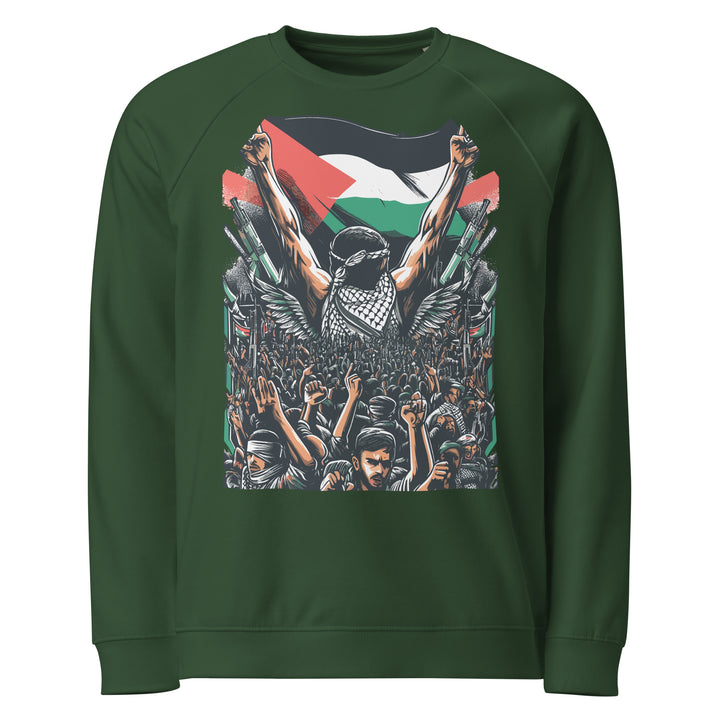 Art by Moh - Men’s Organic Raglan Sweatshirt, Green
