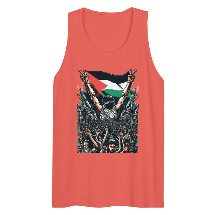 Art by Moh - Men’s Premium Tank Top, Mens Premium Tank Top Coral