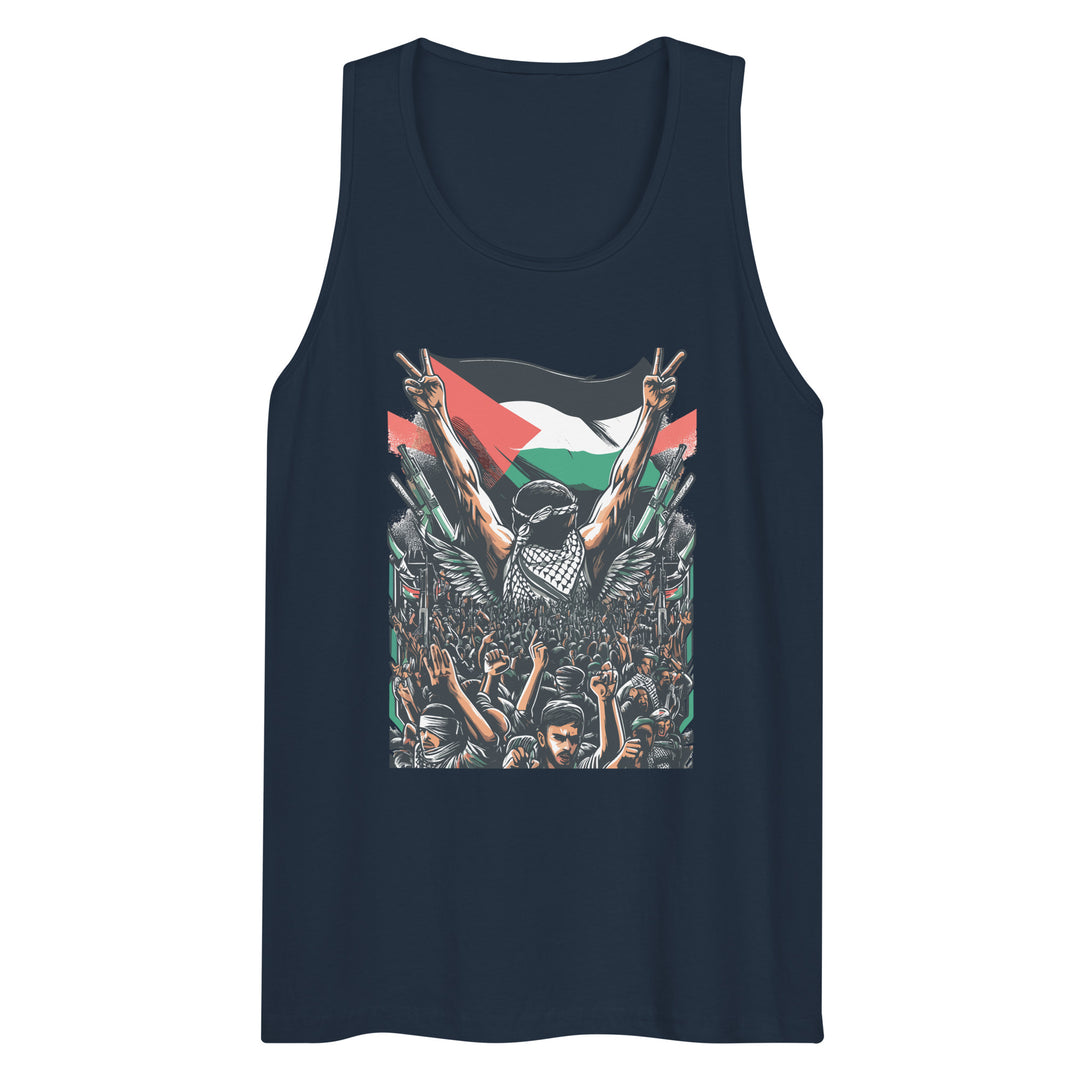 Art by Moh - Men’s Premium Tank Top, Mens Premium Tank Top Navy