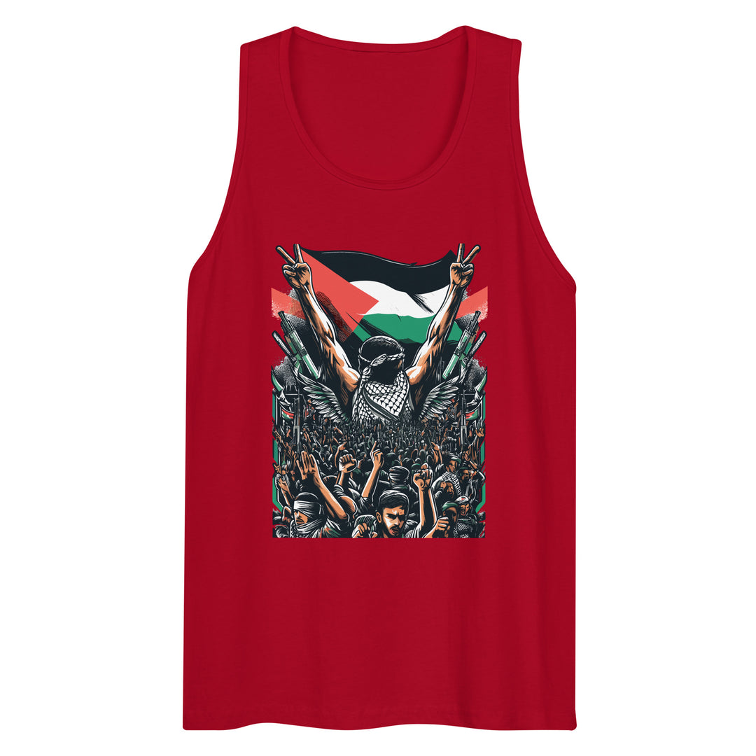 Art by Moh - Men’s Premium Tank Top, Mens Premium Tank Top Red