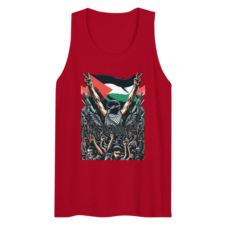 Art by Moh - Men’s Premium Tank Top, Mens Premium Tank Top Red