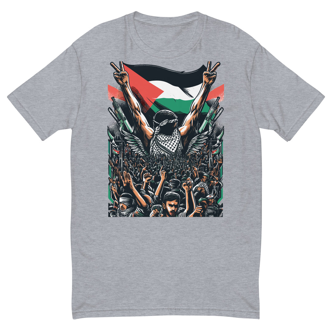 Art by Moh - Short Sleeve T-Shirt, Mens Fitted T Shirt Heather Grey