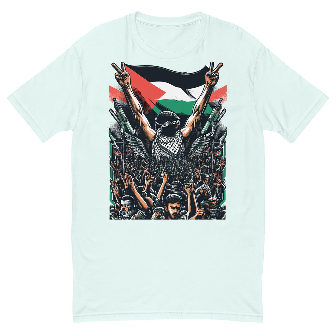 Art by Moh - Short Sleeve T-Shirt, Mens Fitted T Shirt Light Blue