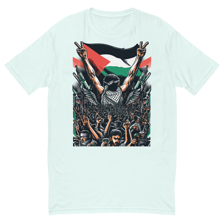 Art by Moh - Short Sleeve T-Shirt, Mens Fitted T Shirt Light Blue