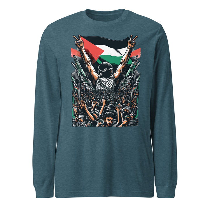Art by Moh - Women’s Long Sleeve Tee, Heather Deep Teal