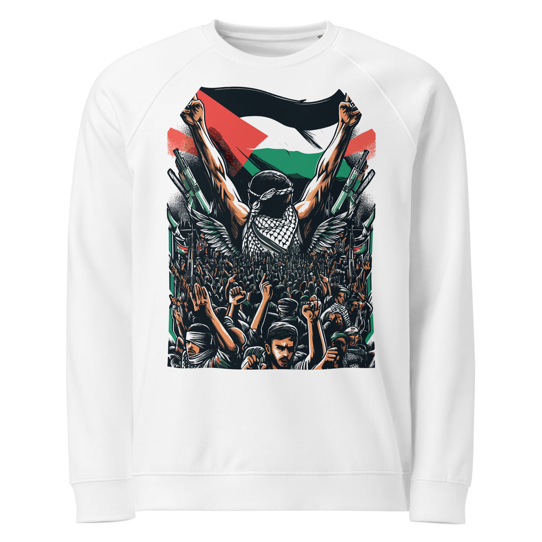 Art by Moh - Women’s Organic Raglan Sweatshirt, White