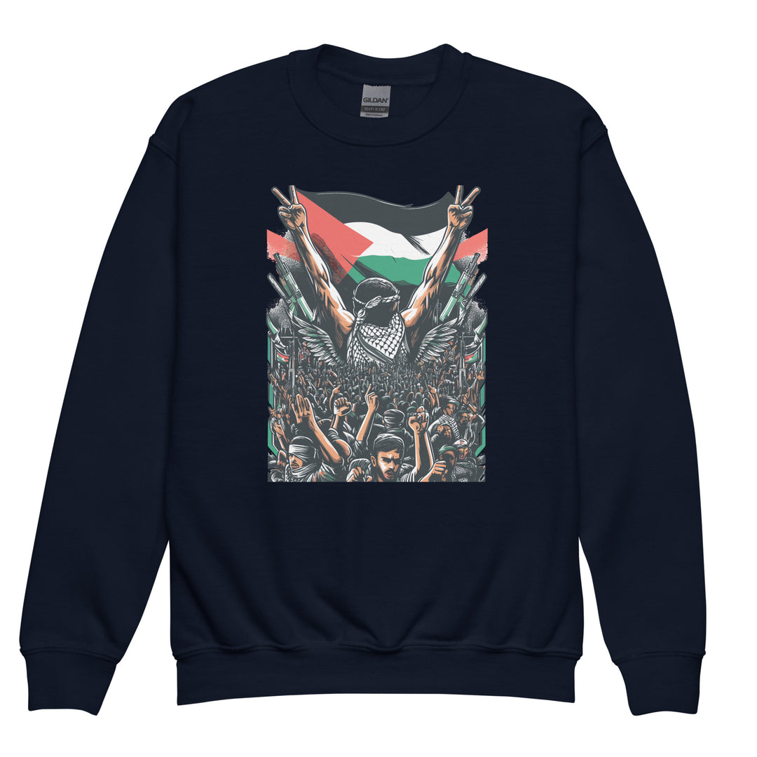 Art by Moh - Youth Crewneck Sweatshirt, Navy