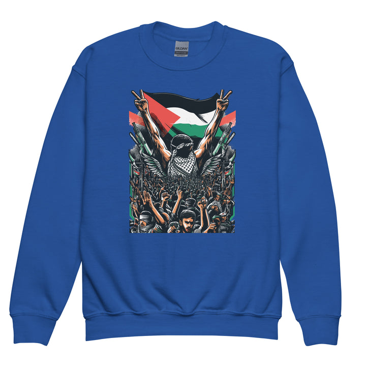 Art by Moh - Youth Crewneck Sweatshirt, Royal