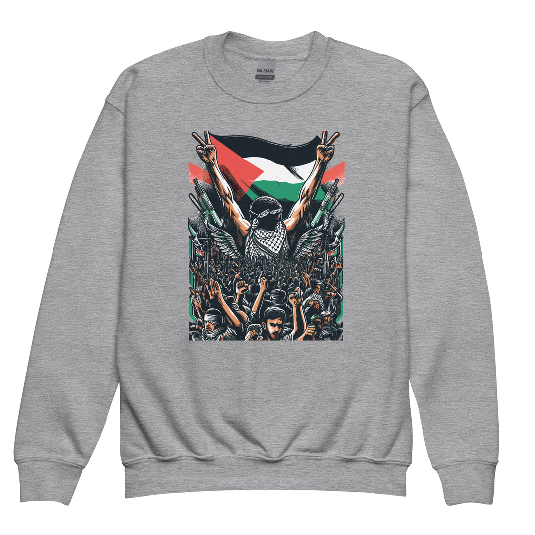 Art by Moh - Youth Crewneck Sweatshirt, Sport Grey