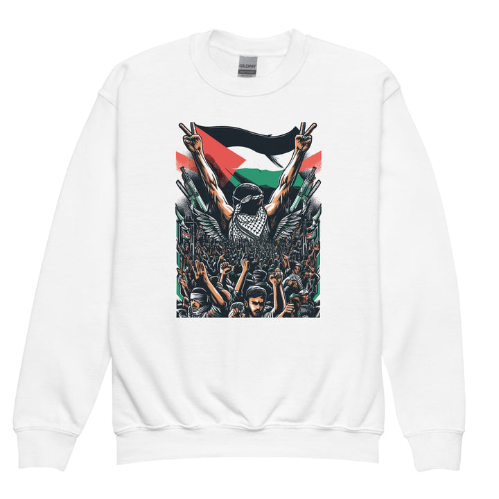 Art by Moh - Youth Crewneck Sweatshirt, White