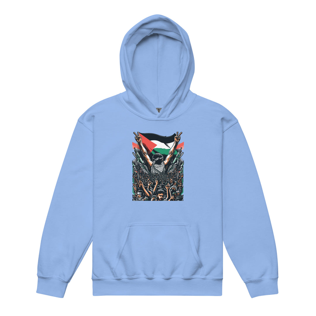 Art by Moh - Youth Heavy Blend Hoodie, Carolina Blue