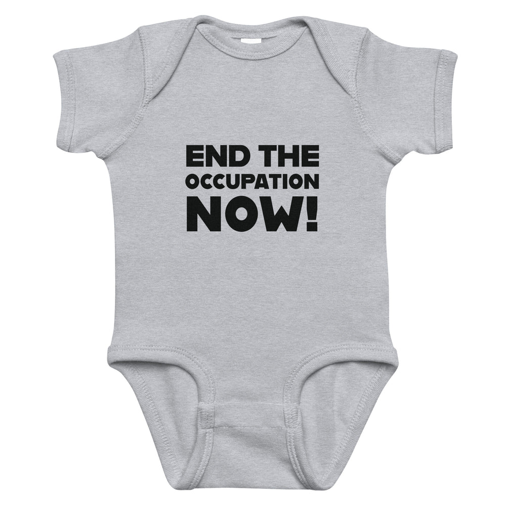 End the Occupation Now! - Baby Bodysuit, Heather