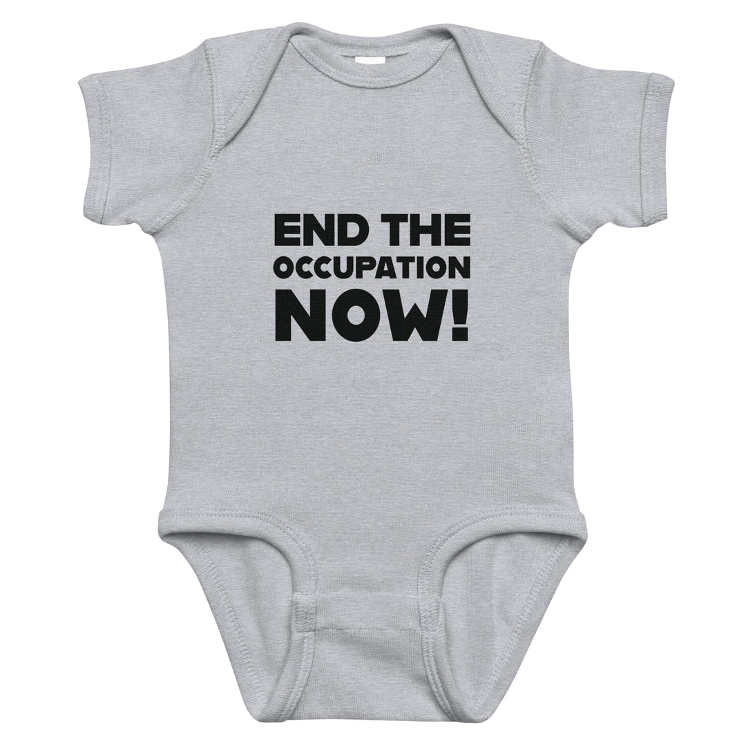 End the Occupation Now! - Baby Bodysuit, Heather