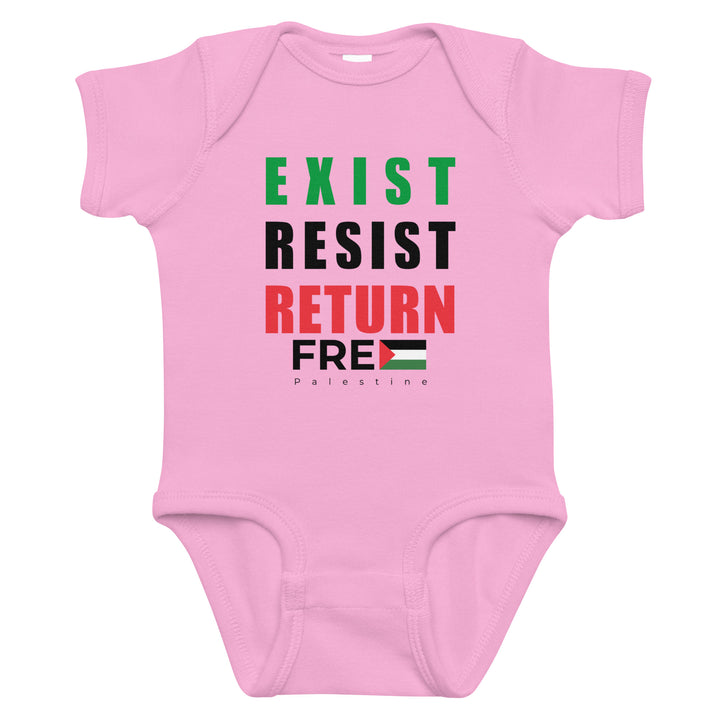Exist. Resist. Return. - Baby Bodysuit, Pink