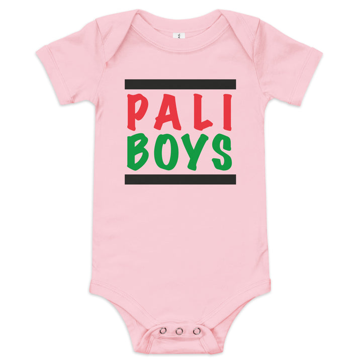 Palestinian Boys - Baby Short Sleeve One Piece, Pink