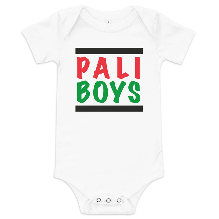 Palestinian Boys - Baby Short Sleeve One Piece, White