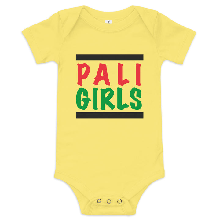 Palestinian Girls - Baby Short Sleeve One Piece, Yellow